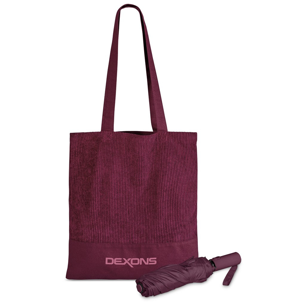 Serendipio Milestone Corduroy & Cotton Shopper