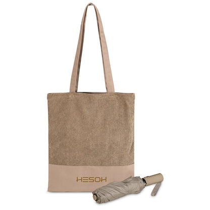 Serendipio Milestone Corduroy & Cotton Shopper