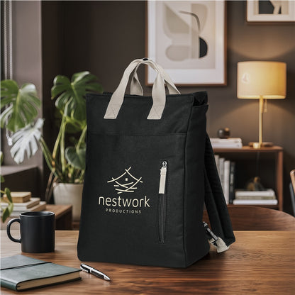 Serendipio Cityline Cotton Canvas Laptop Backpack