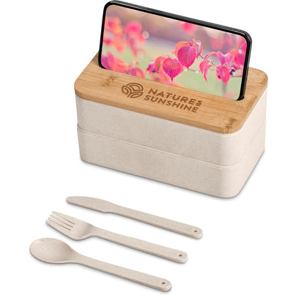 Okiyo Dura Wheat Straw & Bamboo Lunch Box Set