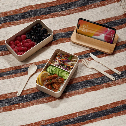 Okiyo Dura Wheat Straw & Bamboo Lunch Box Set