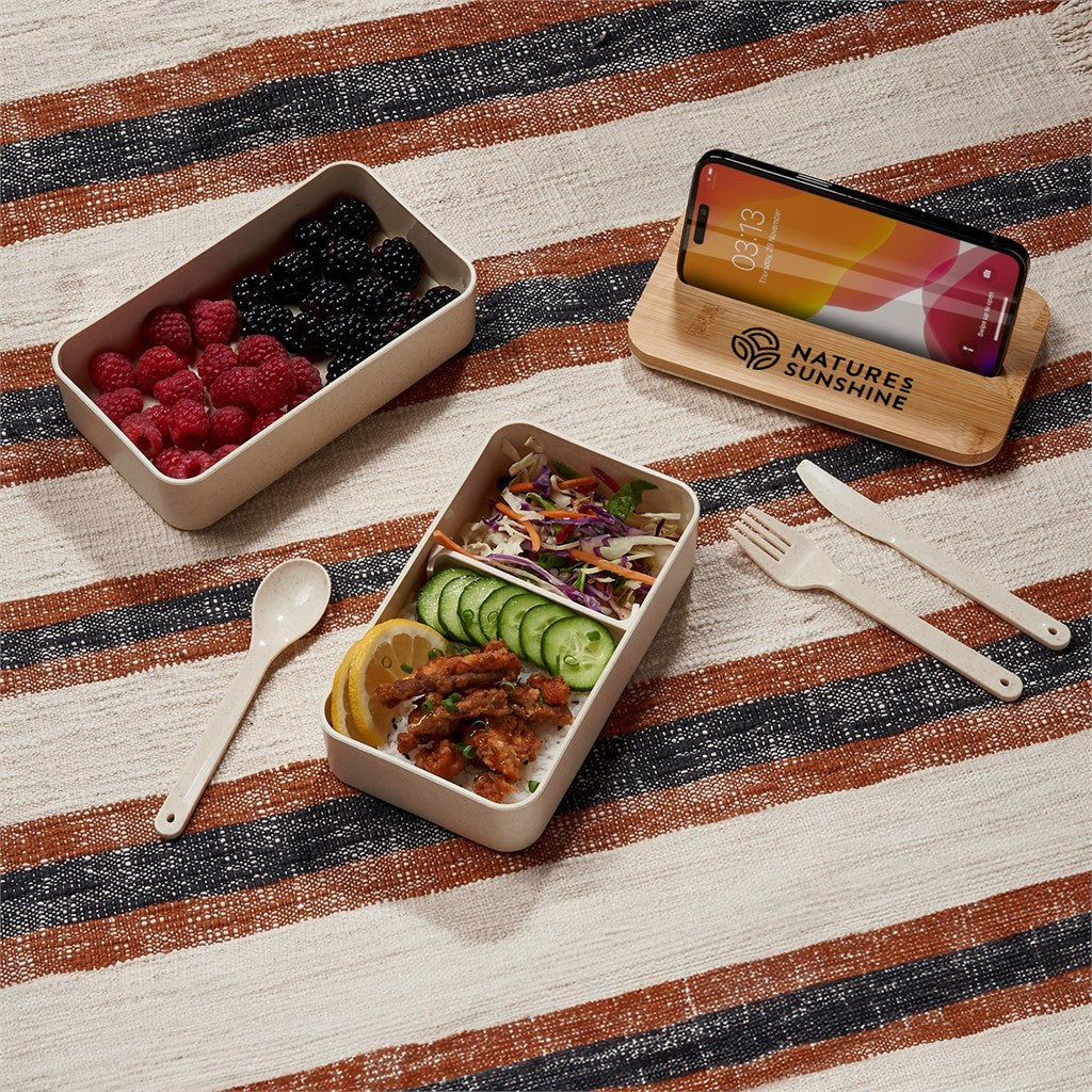 Okiyo Dura Wheat Straw & Bamboo Lunch Box Set