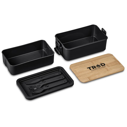Urban Terrain Lakeside Double Layer Lunch Box & Cutlery Set