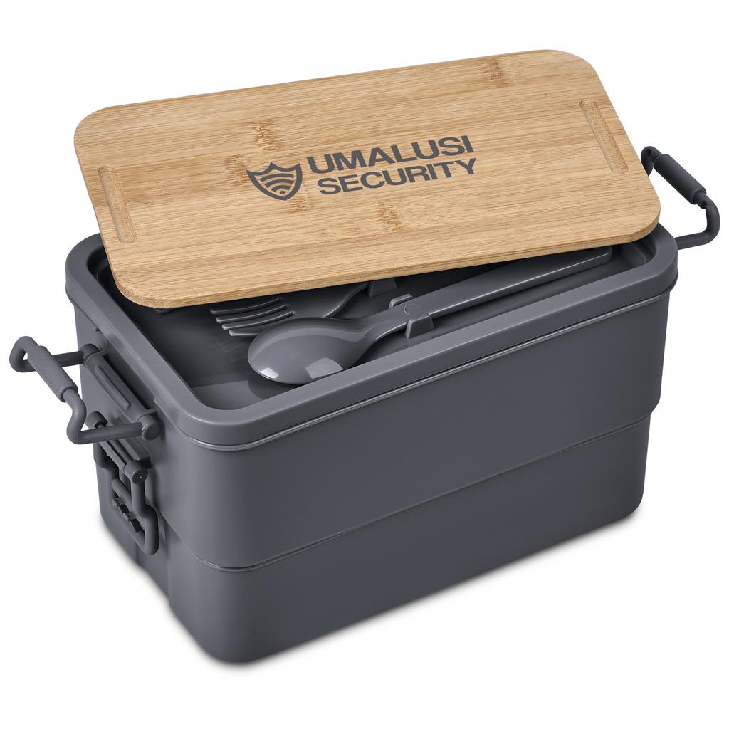 Urban Terrain Lakeside Double Layer Lunch Box & Cutlery Set