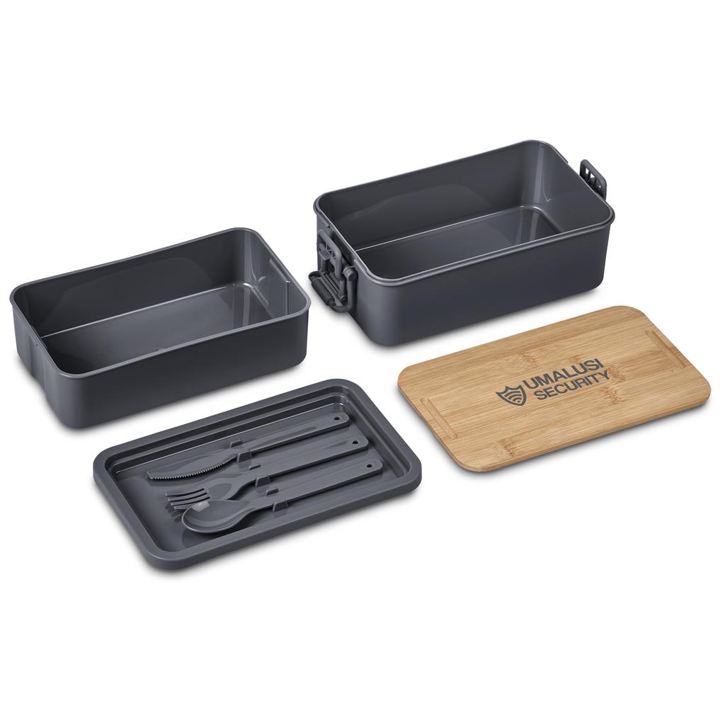 Urban Terrain Lakeside Double Layer Lunch Box & Cutlery Set