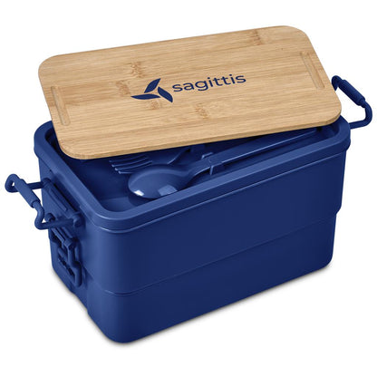 Urban Terrain Lakeside Double Layer Lunch Box & Cutlery Set