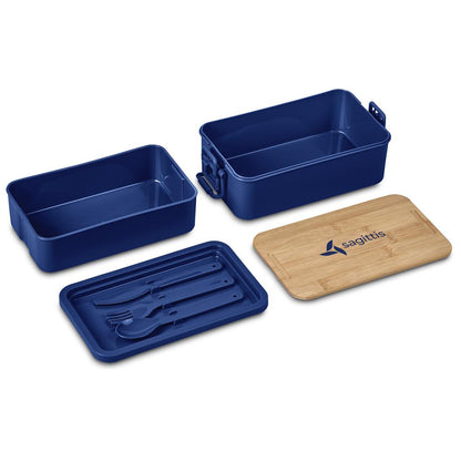 Urban Terrain Lakeside Double Layer Lunch Box & Cutlery Set