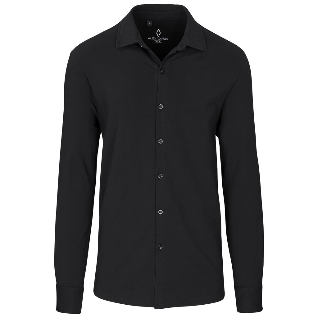 Mens Long Sleeve Alex Varga Cronus Knitted Shirt
