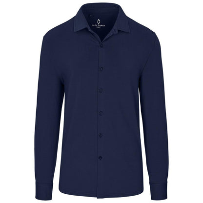 Mens Long Sleeve Alex Varga Cronus Knitted Shirt