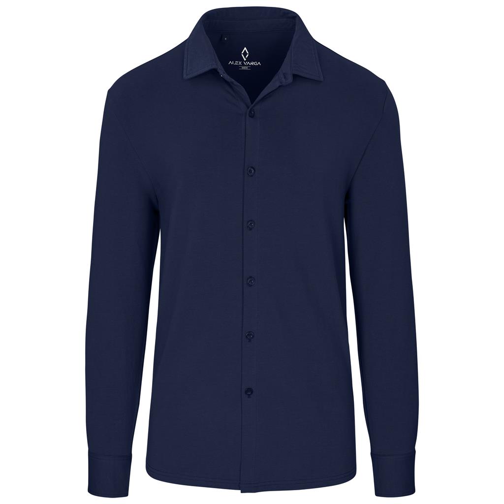 Mens Long Sleeve Alex Varga Cronus Knitted Shirt