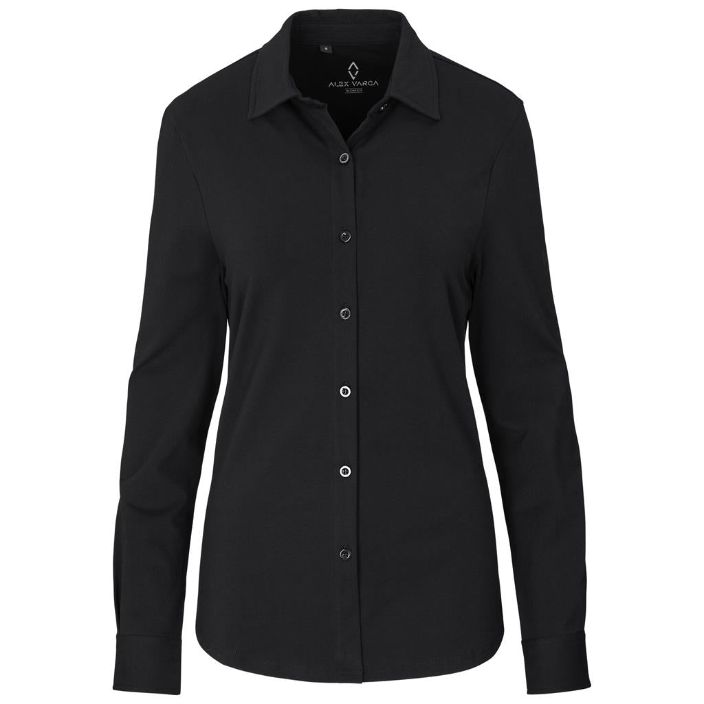 Ladies Long Sleeve Alex Varga Cronus Knitted Shirt