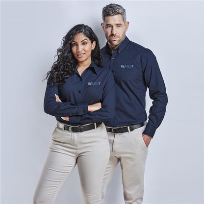 Ladies Long Sleeve Brushed Cotton Twill Moderna Shirt