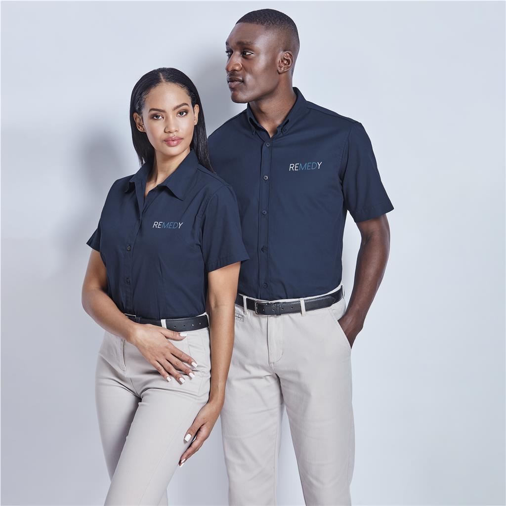 Ladies Short Sleeve Brushed Cotton Twill Moderna Shirt