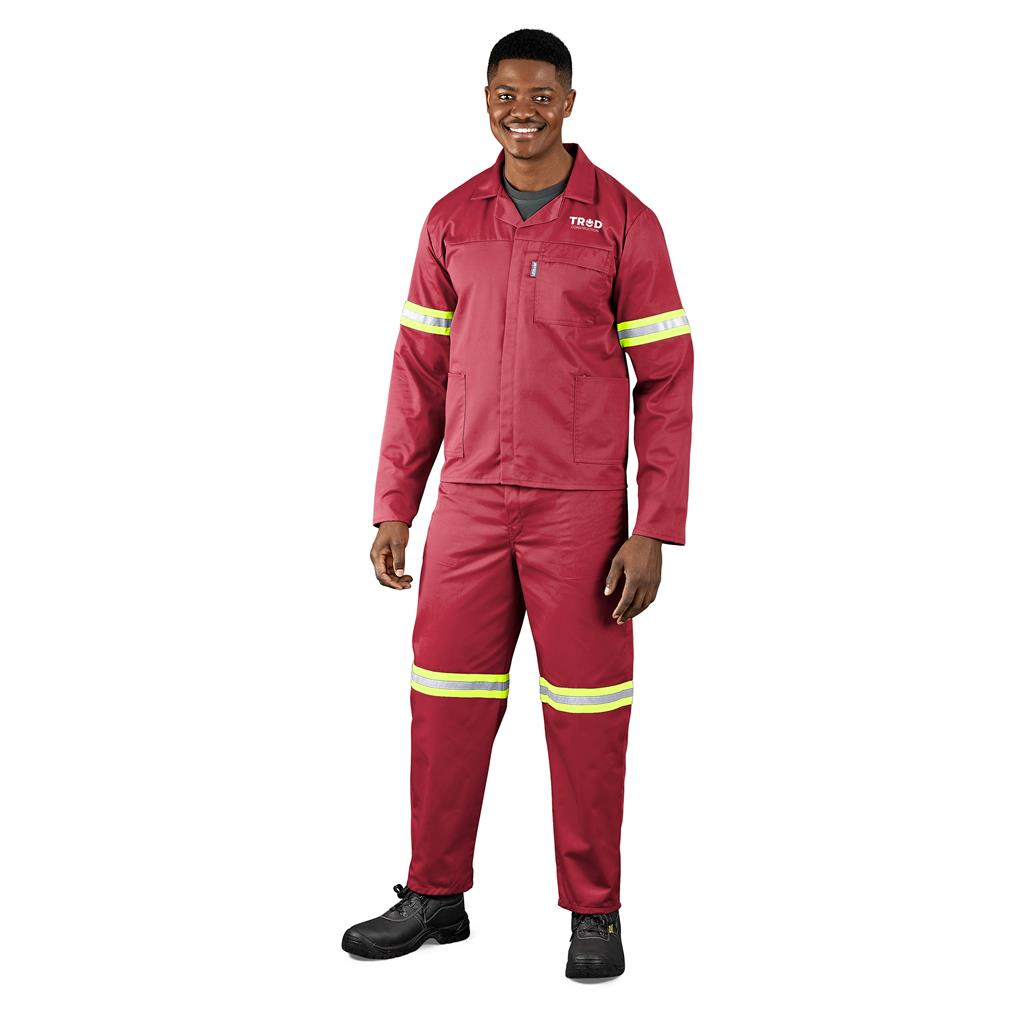 Trade Polycotton Conti Suit - Reflective Arms & Legs - Yellow Tape