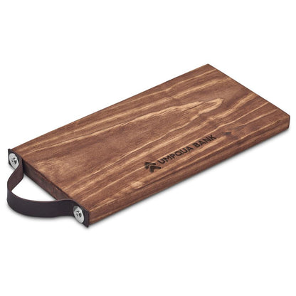 Serendipio Small Tea Time Wooden Tray with Leather Strap