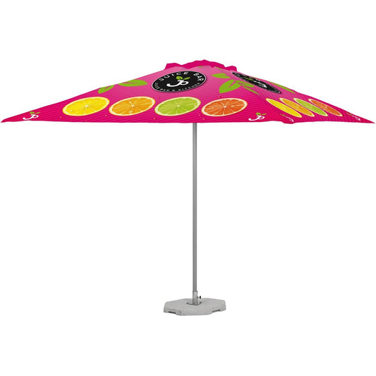 Sublimated Parasol Single Hexagonal Pole 3m x 3m