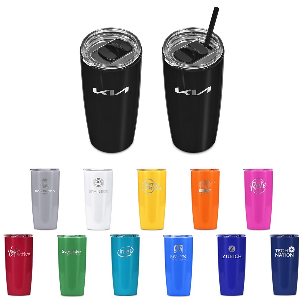 Altitude Daytona Plastic 2-in-1 Double-Wall Tumbler & Straw - 600ml