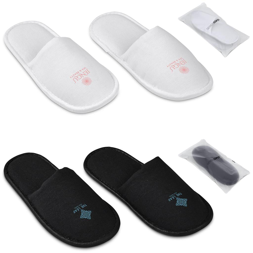 Serendipio Be Our Guest Linen Slippers
