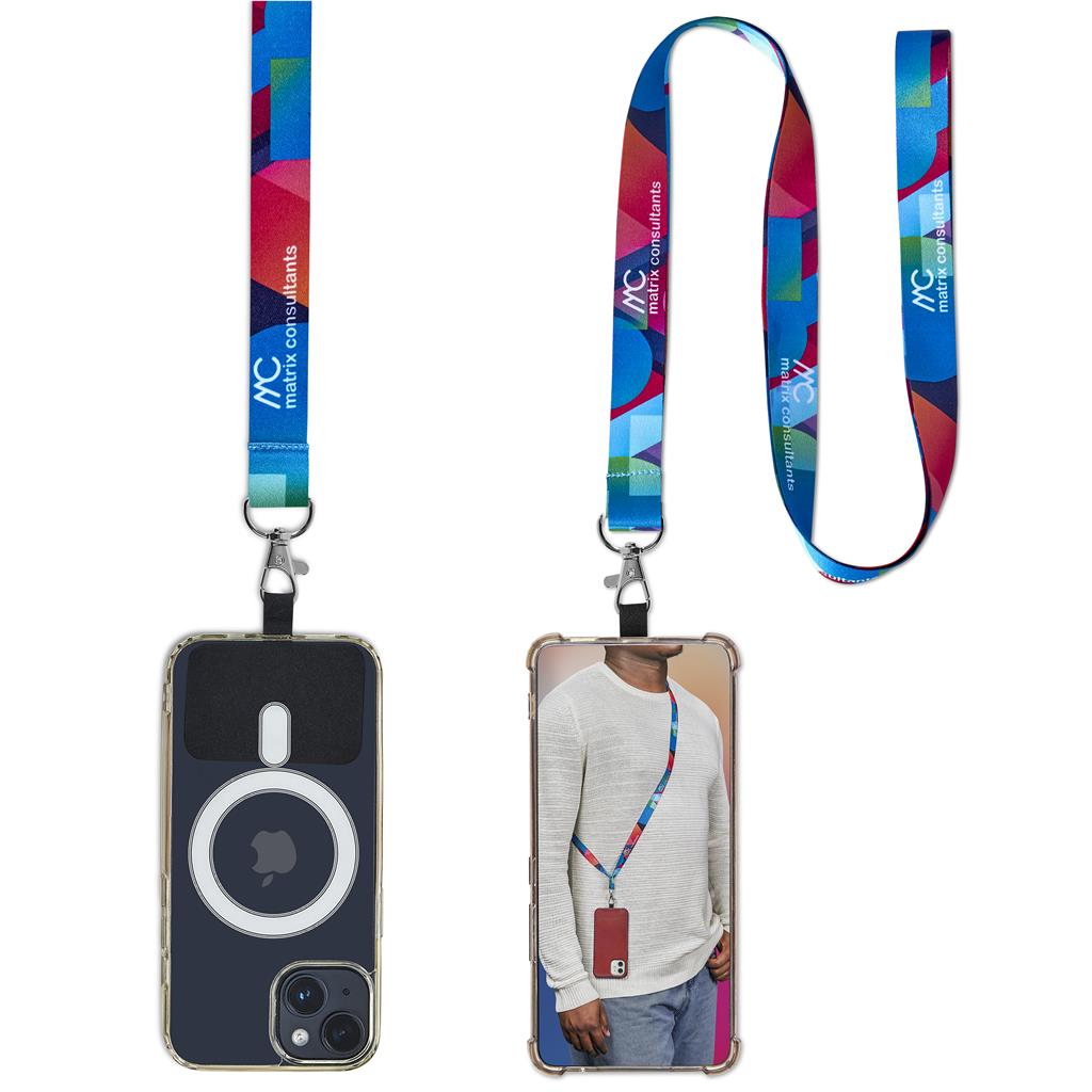 Altitude Turaco Double-Sided Sublimated Satin Crossbody Phone Strap