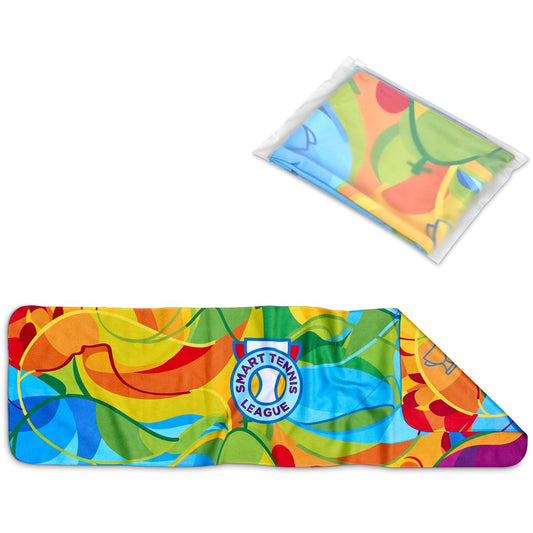 Pre-Printed Sample Hoppla Relay Sports Towel - Double-Sided Branding