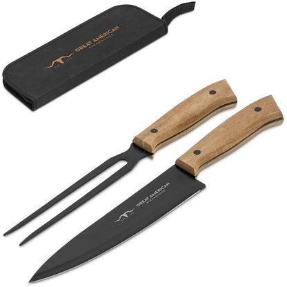 US Basic Butcher's Block Carving Set