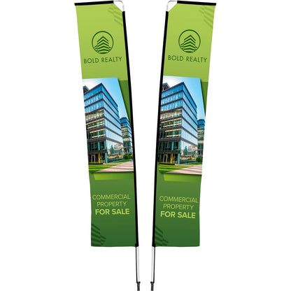 Legend 4M Sublimated Telescopic Double-Sided Flying Banner - 1 complete unit