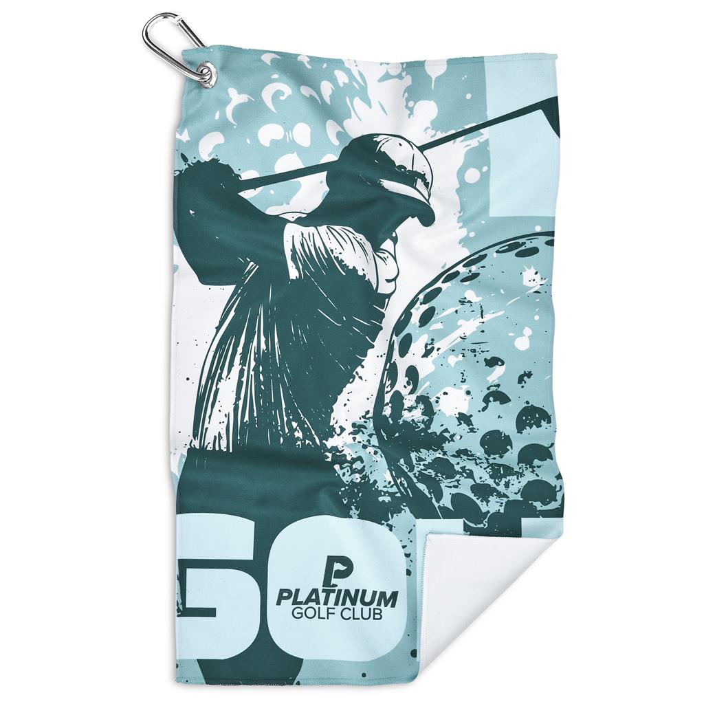 Pre-Production Sample Hoppla Clubhouse Golf Towel - Single Sided Branding