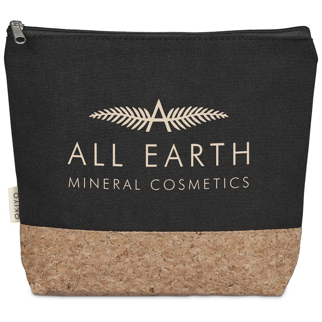 Okiyo Koruku Cork & Cotton Cosmetic Bag