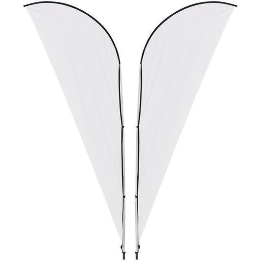 Legend 2M Sublimated Sharkfin Double-Sided Flying Banner - 1 complete unit