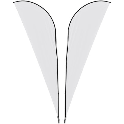 Legend 4M Sublimated Sharkfin Double-Sided Flying Banner - 1 complete unit
