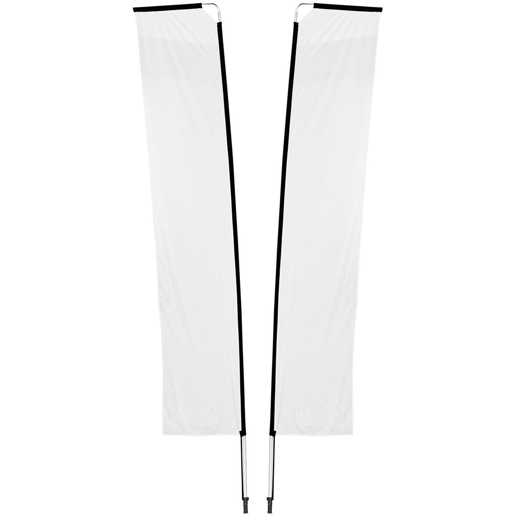 Legend 4M Sublimated Telescopic Double-Sided Flying Banner - 1 complete unit
