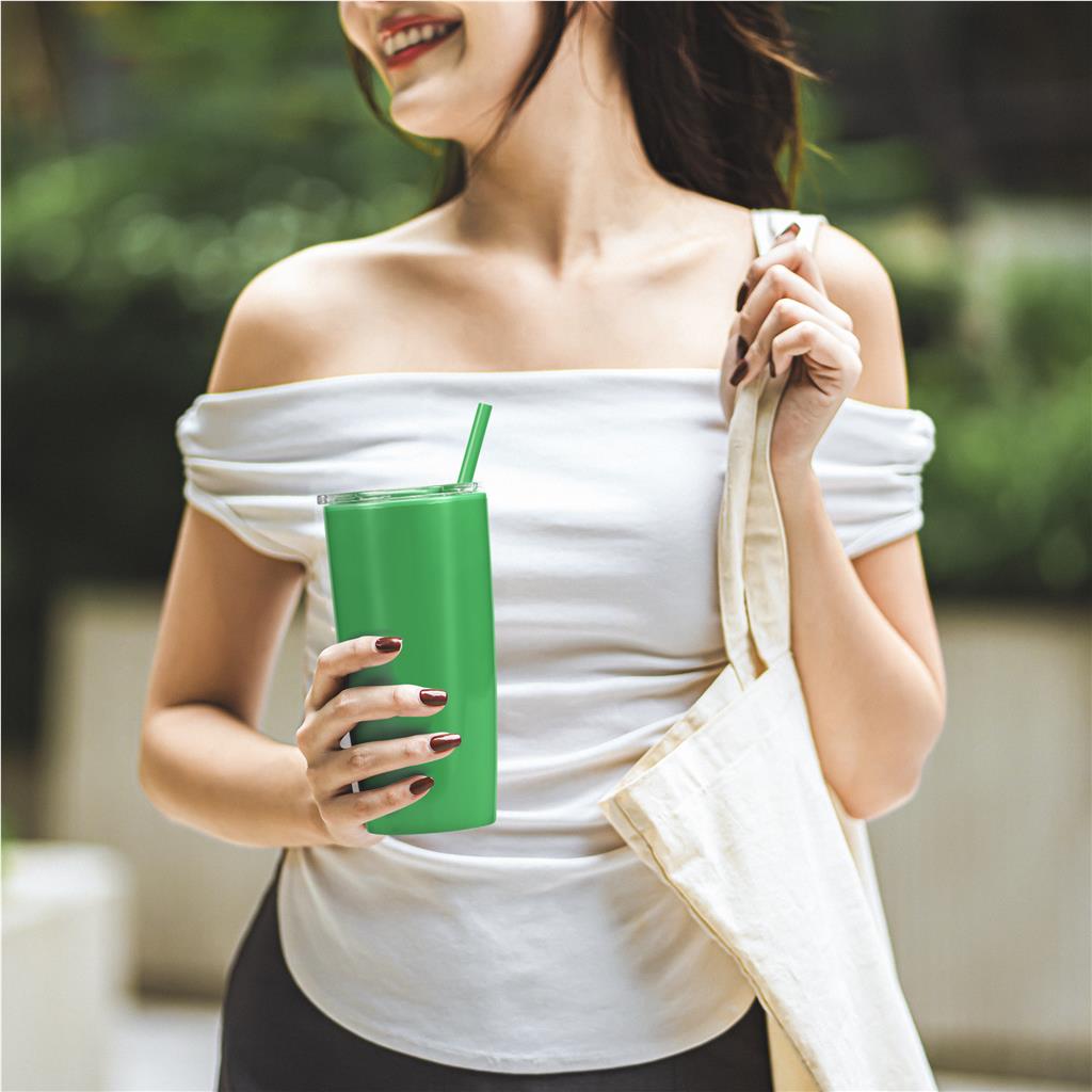 Altitude Daytona Plastic 2-in-1 Double-Wall Tumbler & Straw - 600ml
