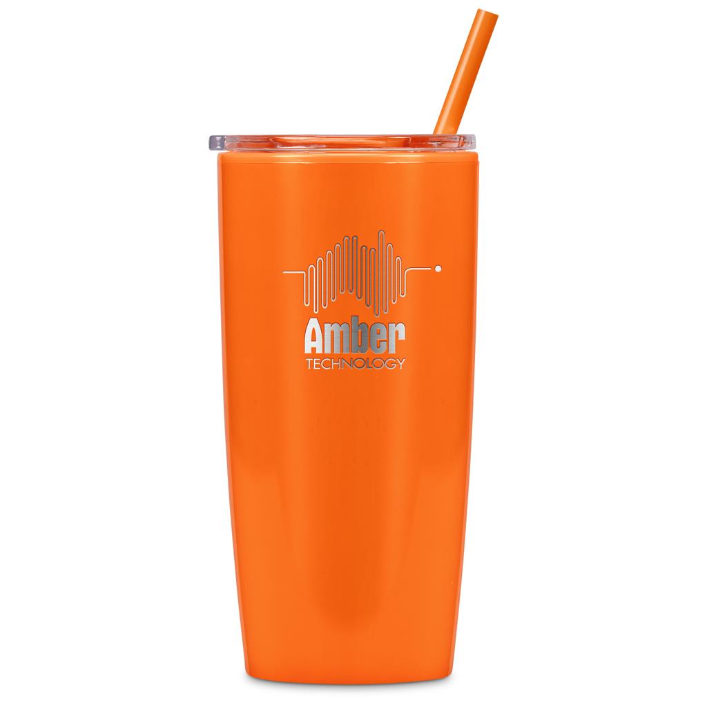 Altitude Daytona Plastic 2-in-1 Double-Wall Tumbler & Straw - 600ml