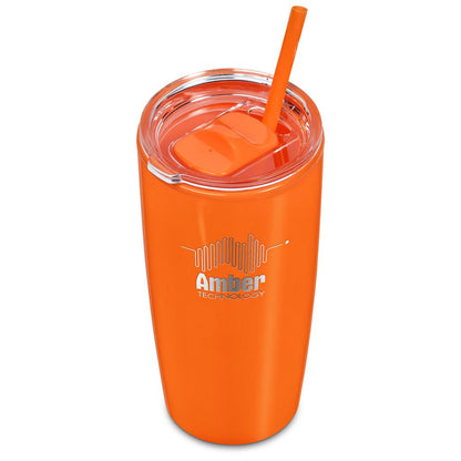 Altitude Daytona Plastic 2-in-1 Double-Wall Tumbler & Straw - 600ml