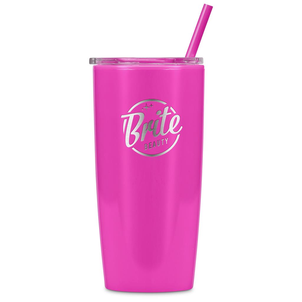 Altitude Daytona Plastic 2-in-1 Double-Wall Tumbler & Straw - 600ml