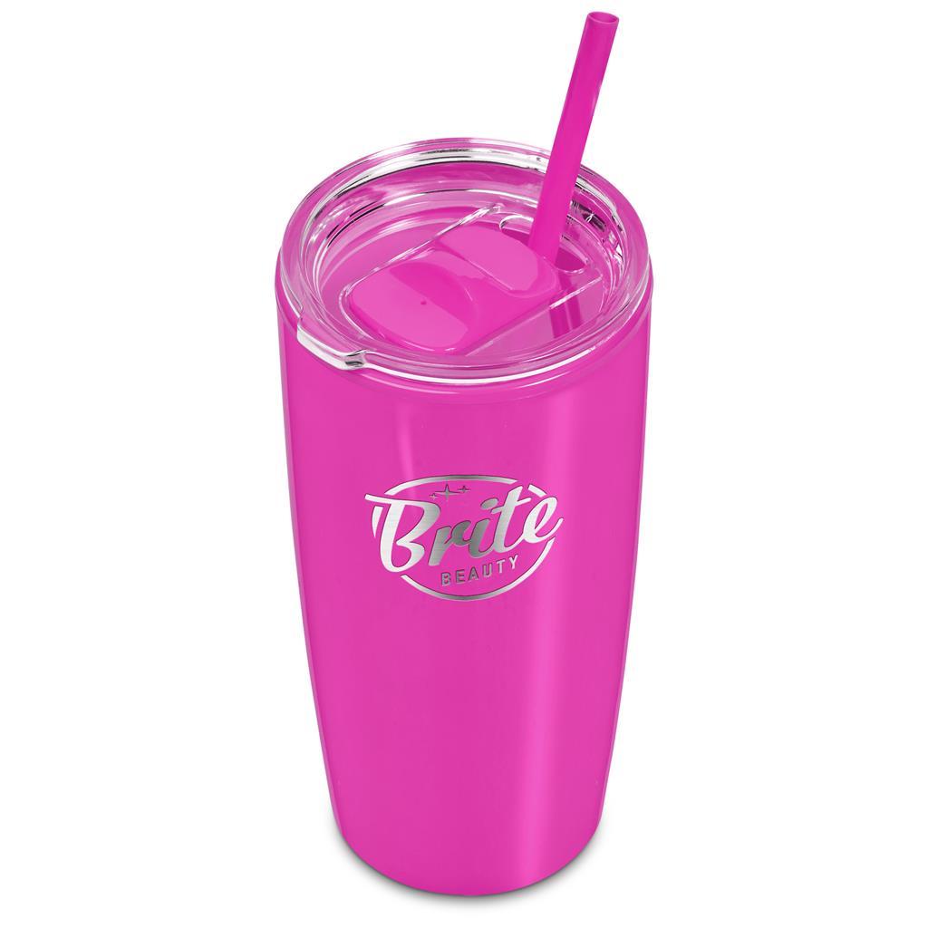 Altitude Daytona Plastic 2-in-1 Double-Wall Tumbler & Straw - 600ml