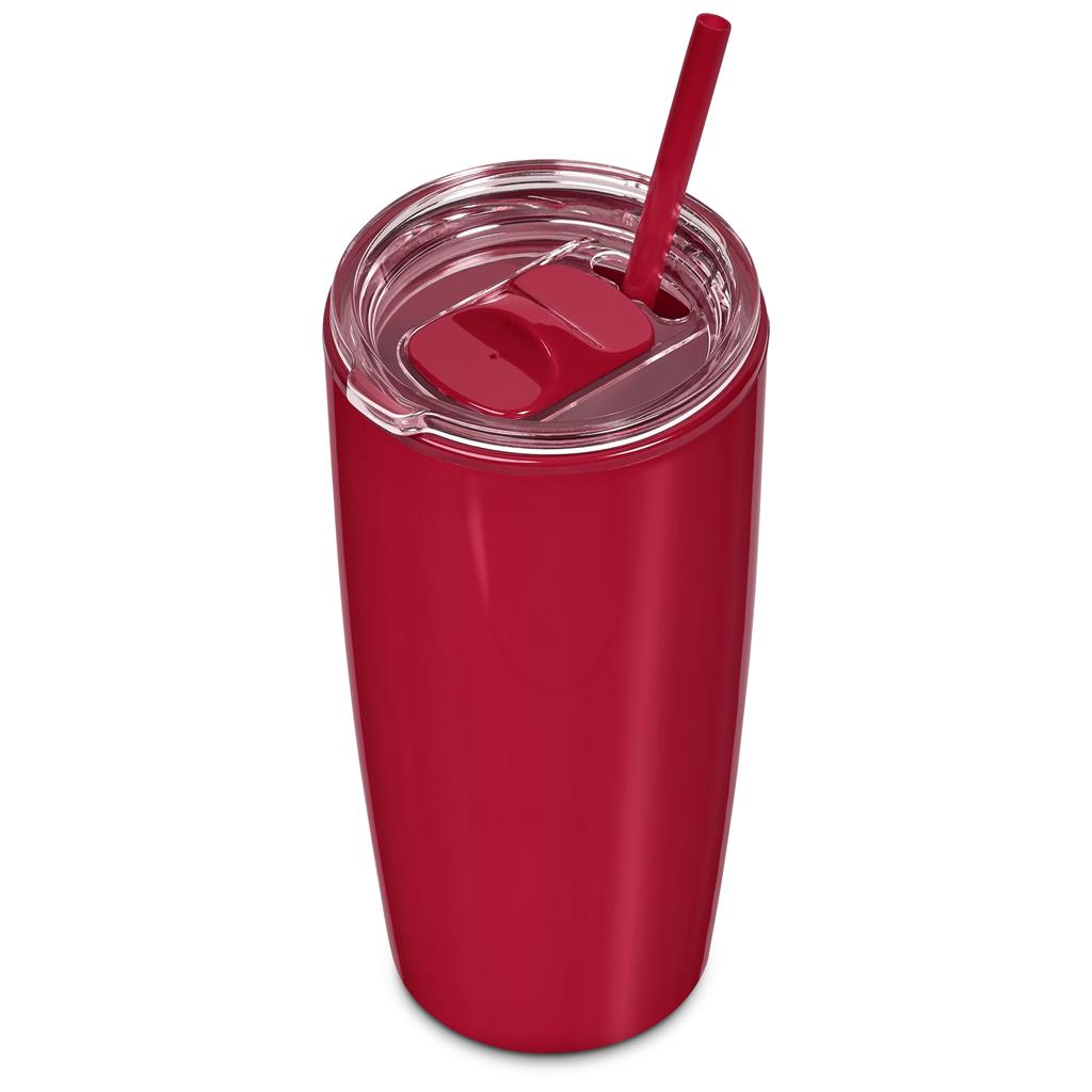 Altitude Daytona Plastic 2-in-1 Double-Wall Tumbler & Straw - 600ml