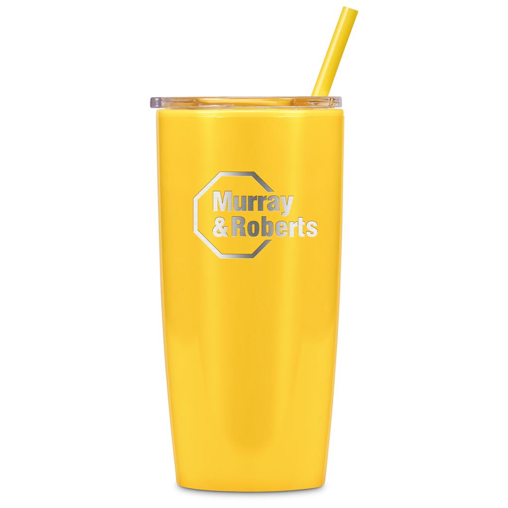 Altitude Daytona Plastic 2-in-1 Double-Wall Tumbler & Straw - 600ml