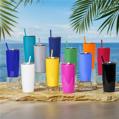 Altitude Daytona Plastic 2-in-1 Double-Wall Tumbler & Straw - 600ml