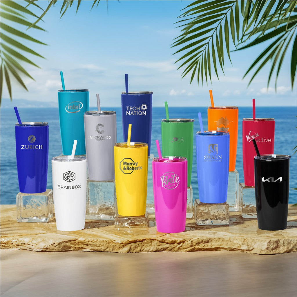 Altitude Daytona Plastic 2-in-1 Double-Wall Tumbler & Straw - 600ml