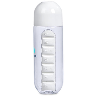 Altitude Vita-Stream Pill Box Plastic Water Bottle - 600ml