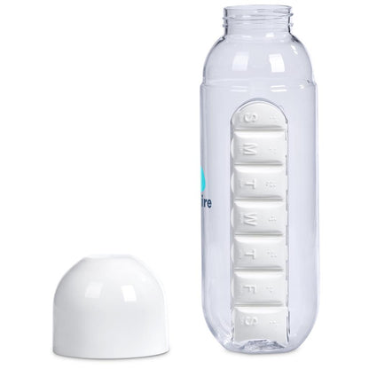 Altitude Vita-Stream Pill Box Plastic Water Bottle - 600ml