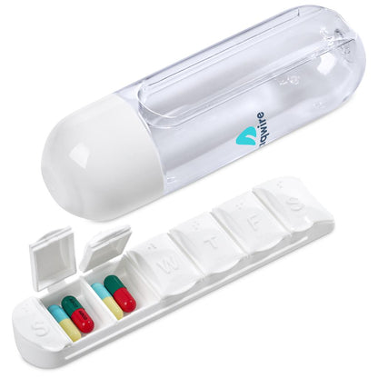 Altitude Vita-Stream Pill Box Plastic Water Bottle - 600ml