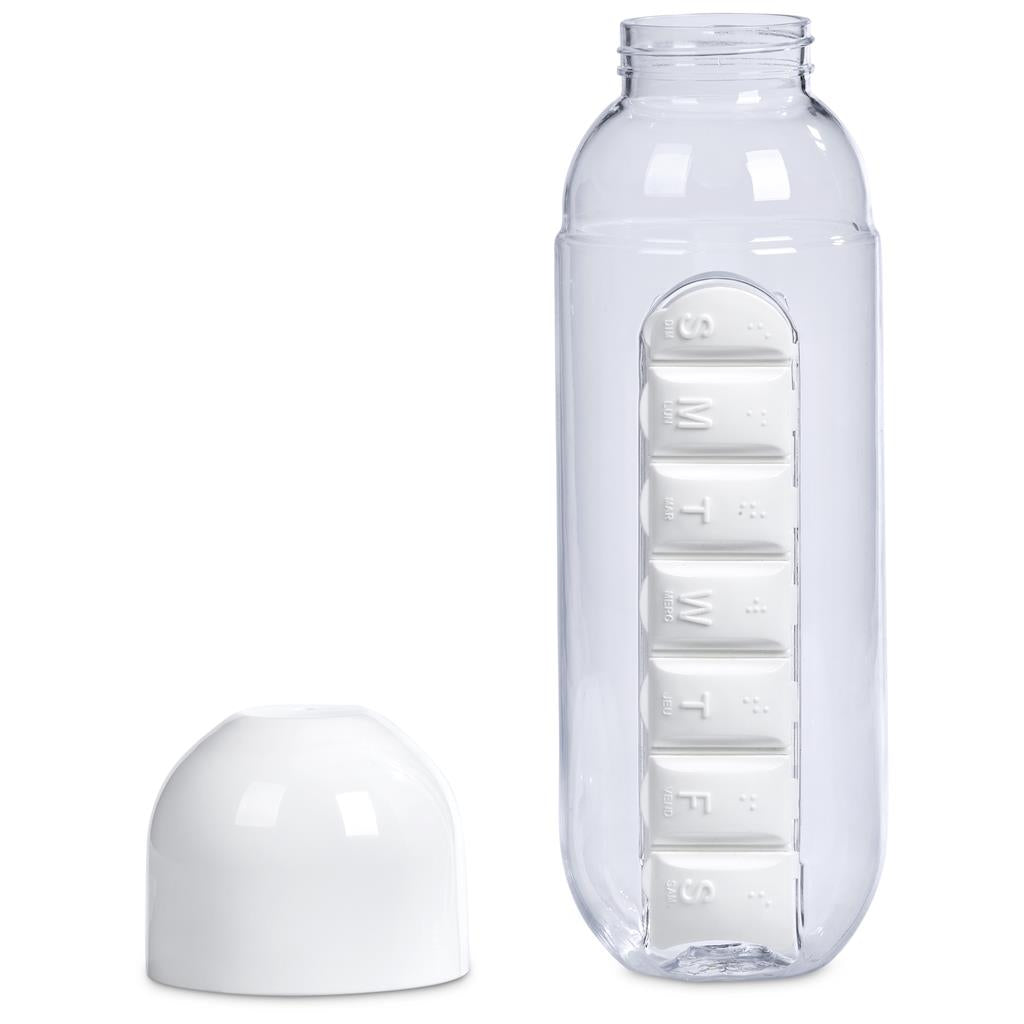Altitude Vita-Stream Pill Box Plastic Water Bottle - 600ml