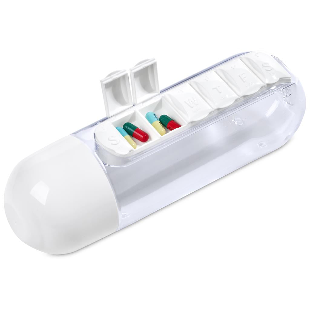 Altitude Vita-Stream Pill Box Plastic Water Bottle - 600ml