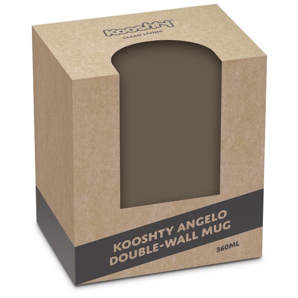Kooshty Angelo Stainless Steel & Plastic Double-Wall Mug – 360ml