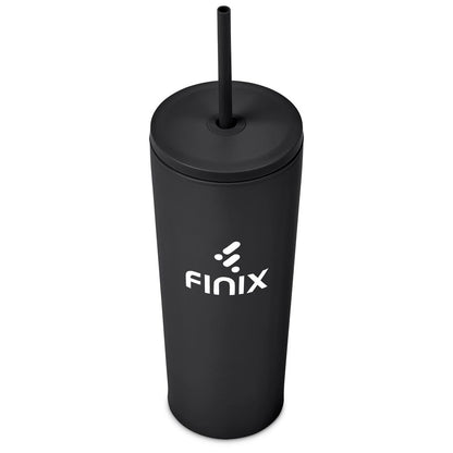 Kooshty Concorde Stainless Steel & Plastic Double-Wall Tumbler & Straw - 720ml