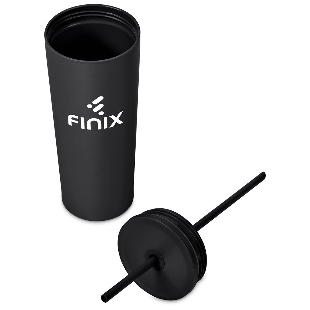 Kooshty Concorde Stainless Steel & Plastic Double-Wall Tumbler & Straw - 720ml
