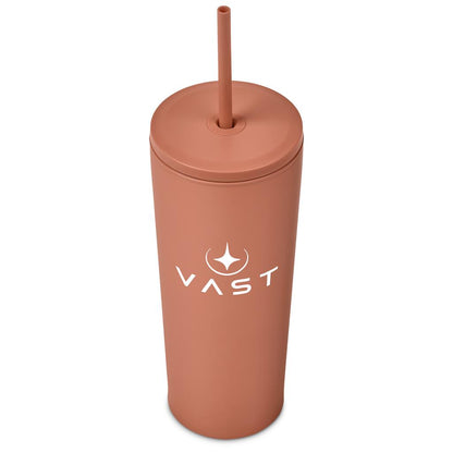 Kooshty Concorde Stainless Steel & Plastic Double-Wall Tumbler & Straw - 720ml