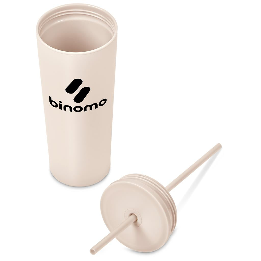 Kooshty Concorde Stainless Steel & Plastic Double-Wall Tumbler & Straw - 720ml